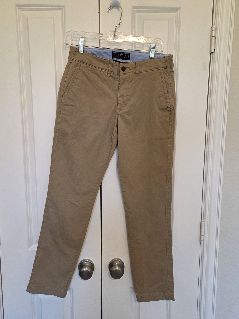 Abercrombie & Fitch Men’s Langdon Skinny Chino Pants Khaki 29x30 Stretch